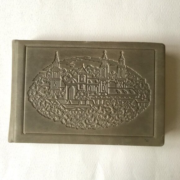 Embossed Building Green Handmade Hardcover Sketch Book Journal - Picture 1 of 10